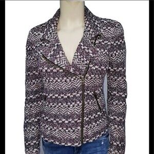 Lucky brand tweed moto style fall autumn coat size small